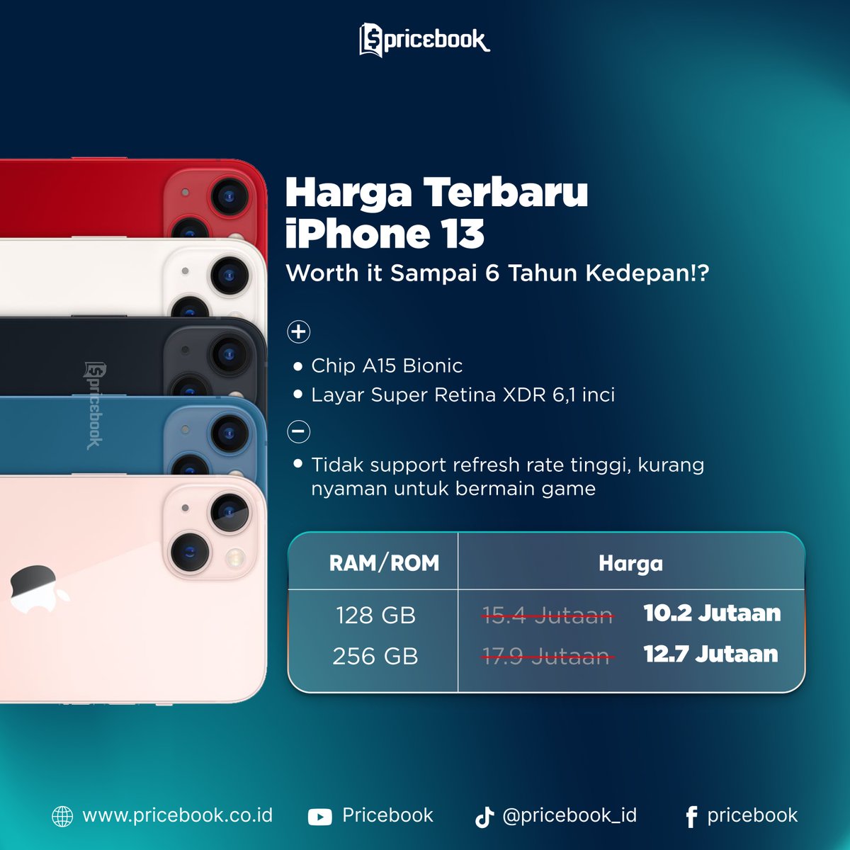 Harga Terbaru dari iPhone 13 !🚀🤩

Sekarang 10 Jutaan aja udah bisa dapetin iPhone 13 loh.. Kira-Kira Masih worth it gak ya? gimana menurut kalian gaes? 🤔  
#iPhone #iPhone13