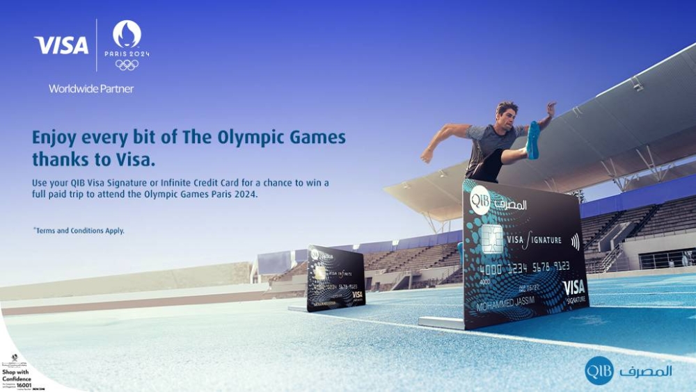 Qatar Islamic Bank (QIB), Qatar’s leading digital bank has partnered with Visa, worldwide partner of The Olympic Games Paris 2024, to offer its Visa Signature and Infinite Credit cardholders the chance to win a fully paid trip to Paris to attend one of the most prestigious sports