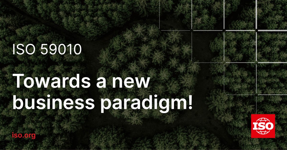 Introducing ISO 59010, helping organizations transition to a circular economy by:

⬆️ Efficiency &amp; ⬇️ waste

📈 Adapting to regulatory changes

🌎 Aligning w/ #sustainability goals

🤝 Enhancing trust

Discover the complete #CircularEconomy suite ➡️ bit.ly/3K6PiEe