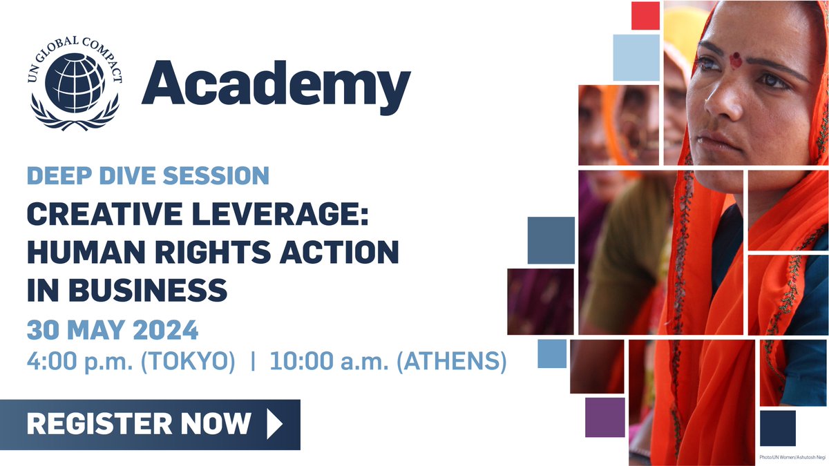 The UN <a href="/globalcompact/">UN Global Compact</a> Academy invites you to a live webinar where you'll learn from industry leaders who have successfully integrated human rights into their business practices.

🗓️ Thursday, May 30th
⏰ 10:00 a.m. (Beirut)

Register here 👉 us02web.zoom.us/webinar/regist…
