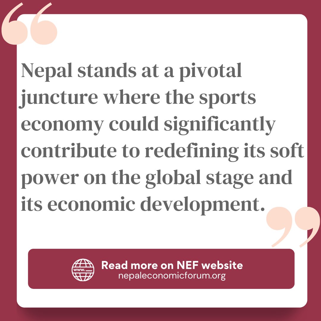 Do you think sports can boost Nepal’s economy?

In this week's #NEFTake, Adhish Kumar Gorkhali highlights the growing role of sports in enhancing Nepal's soft power and its significant impact on the nation's economy.

Read more on: shorturl.at/GNkLK

#NEF2024 #Nepal