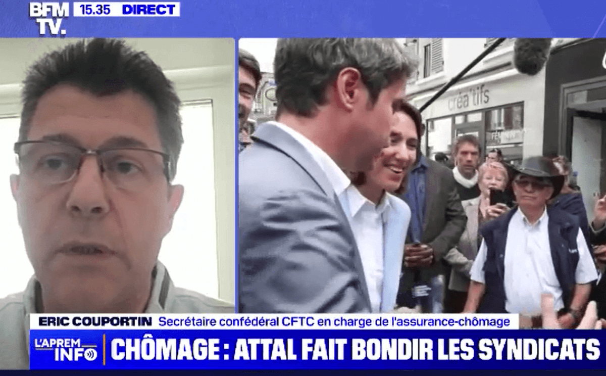 Gabriel Attal a annoncé une nouvelle réforme de l’assurance-chômage, de quoi encore fragiliser les salariés précaires, comme a pu l’expliquer Eric Courpotin, le secrétaire confédéral #CFTC en charge de l’assurance-chômage, sur le plateau de <a href="/BFMTV/">BFM</a>.

cftc.fr/actualites/eri…