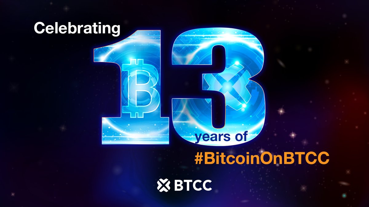 🎉 This June, as we celebrate our 13th anniversary, it's not just about marking over a decade in crypto. We're also celebrating 13 years of growth and innovation with #Bitcoin.

Stay tuned! We have more exciting campaigns coming your way 🔥

#BTCCexchange #BitcoinOnBTCC 🚀