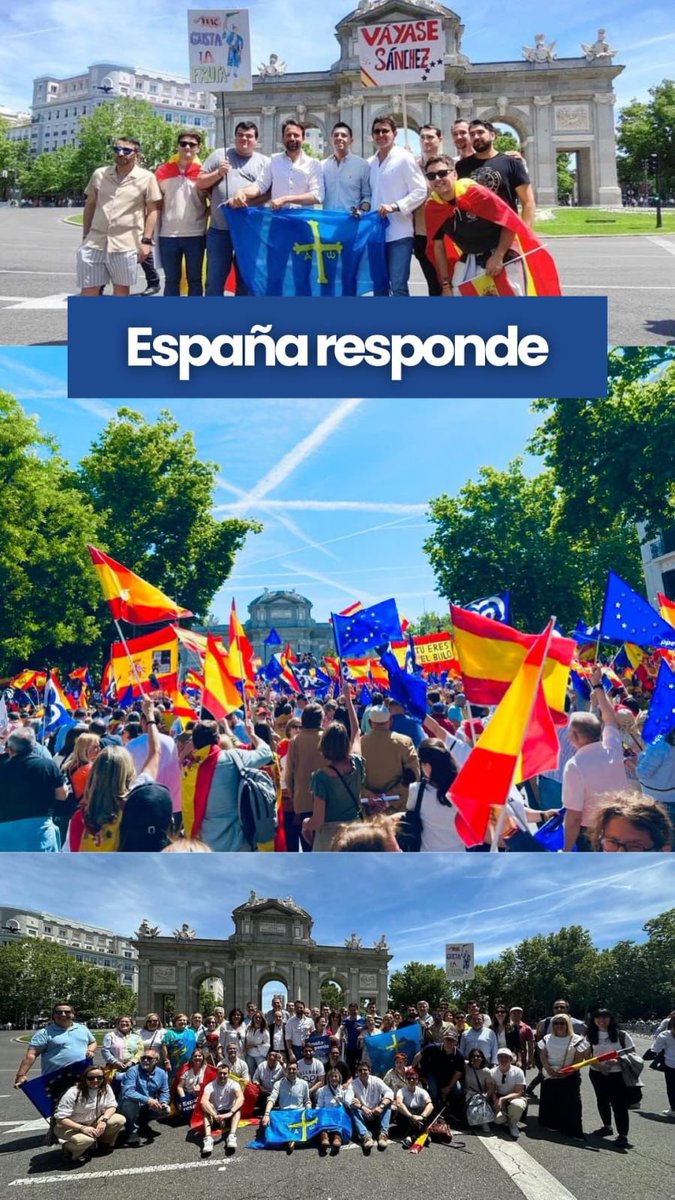 Vamos con la verdad por delante, con la libertad y con la democracia. #VivaEspaña #EspañaResponde