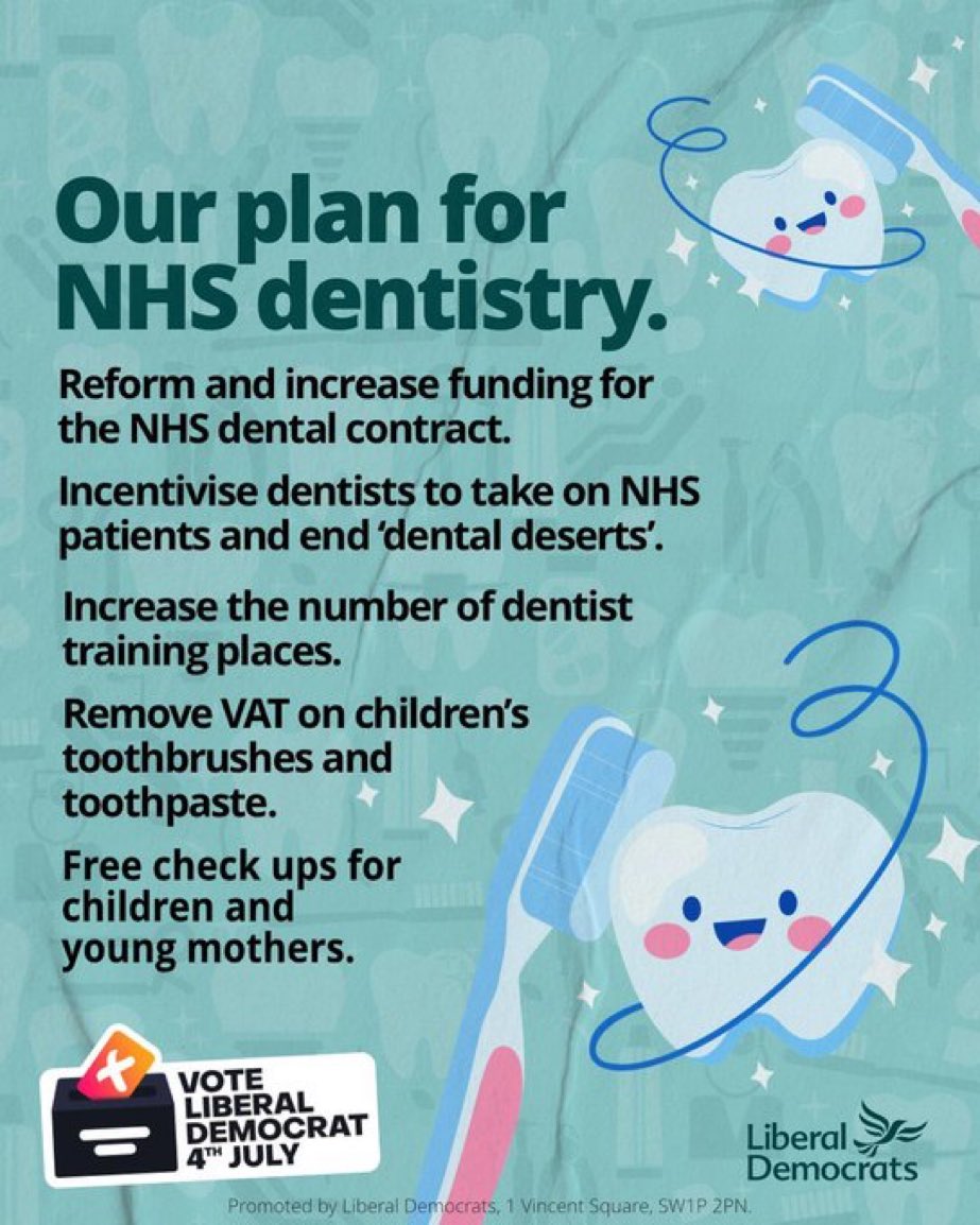 Too many people have no access to NHS Dentists. Here’s our plan 👇#NHS #Dentistry