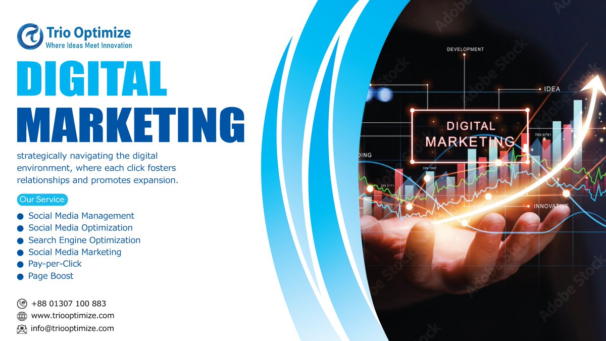 trio_optimaize's tweet photo. Drive your business forward with Trio Optimize's expert digital marketing strategies and solutions.
#triooptimize #digitalmarketingagencyonline #digitalmarkeing #digitalmarketingservices #socialmediamarketing #socialmediamarketingagency #socialmedia #marketingstrategy https://t.co/6TqVyFamao
