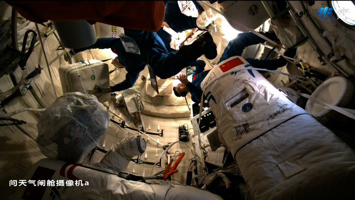 The #Shenzhou18 crew are gearing for their first #spacewalk! They’ve carried out a series of scientific experiments since they entered the #ChinaSpaceStation on April 26.