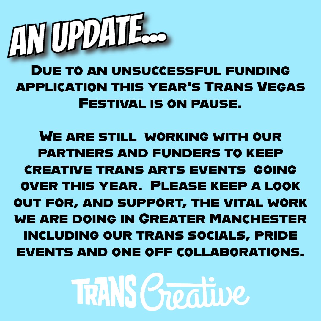 transcreativeuk's tweet photo. 🏳️‍⚧️ An update... ⬇️

#TransCreative #TransVegas https://t.co/grt603EEBB