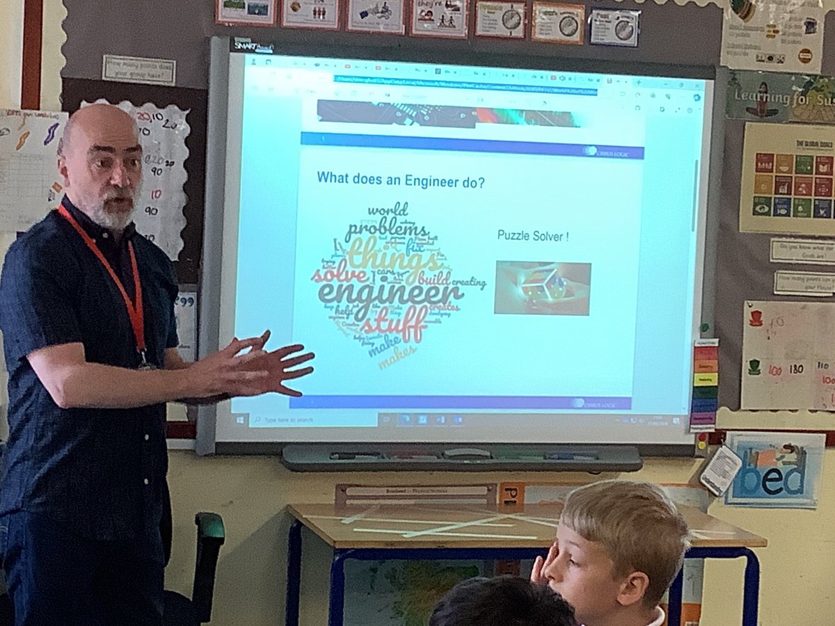 Thank you to Mr K for telling us about his job as an Electronic Engineer. #worldofwork 👏🏼👍