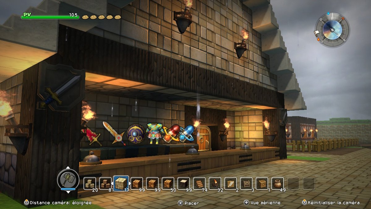 BillebeaudQ's tweet photo. #DQ38th #ドラクエの日 #DragonQuestBuilder 
@RasKass__ @UOY_404 
Et voilas les 2 derniére boutique d'armes et armure de la ville dont l'atelier de soudeur et l'échoppe de quincaillerie , plus que 4 habitation dont une à l'exterieur et les bains purifiant et pourquoi un marché ^^ https://t.co/ggRPMS1g6q