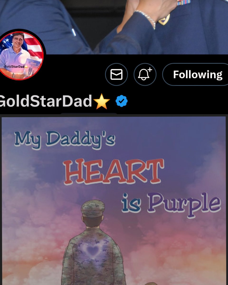 My friend @dadnme88 is a Goldstar dad who lost his son after receiving a Purple Heart. His son sacrificed it all. Consider purchasing the book on this Memorial Day written by this Gold Star dad. amazon.com/Daddys-Heart-P…