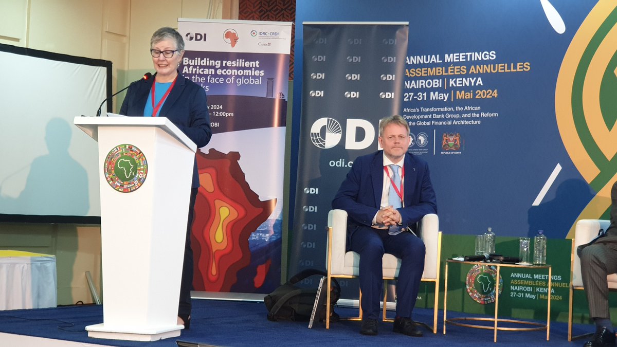 'The #research shows that such shocks impact each country differently, hence localized research is important. It also shows the importance of using an intersectional lens.' - @kathryntoure, IDRC's Regional Director #Afdbam2024