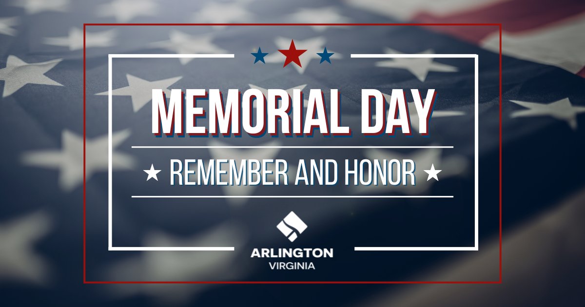 Arlington County Government offices and services are operating on modified schedules for Memorial Day on Monday, May 27, 2024. Learn more at arlingtonva.us/Government/Top…