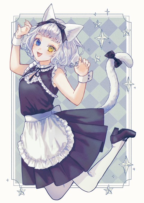 「cat girl hair bow」 illustration images(Latest)