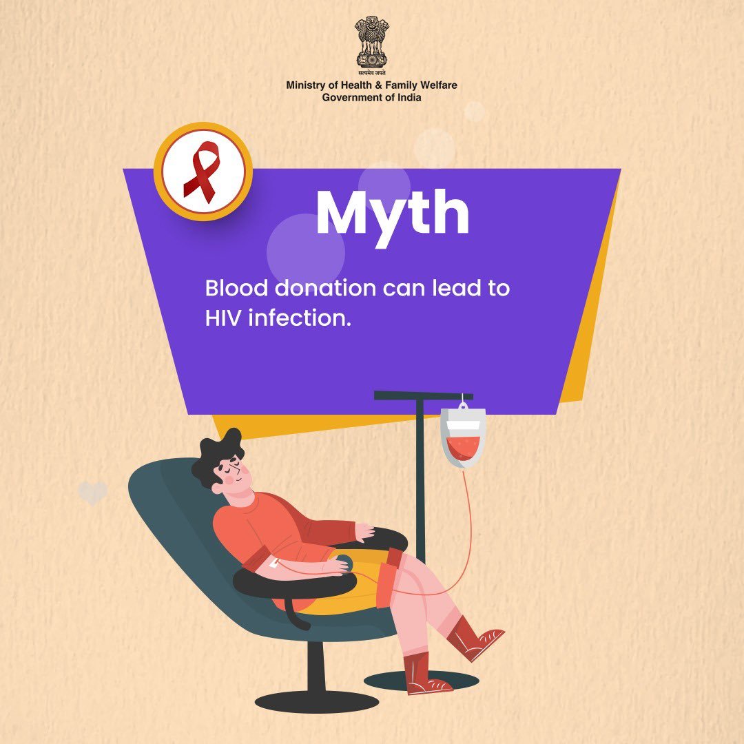 Let's debunk myths and promote facts! Donate blood, save lives!
.
.
#BloodDonation
#HIVAwareness