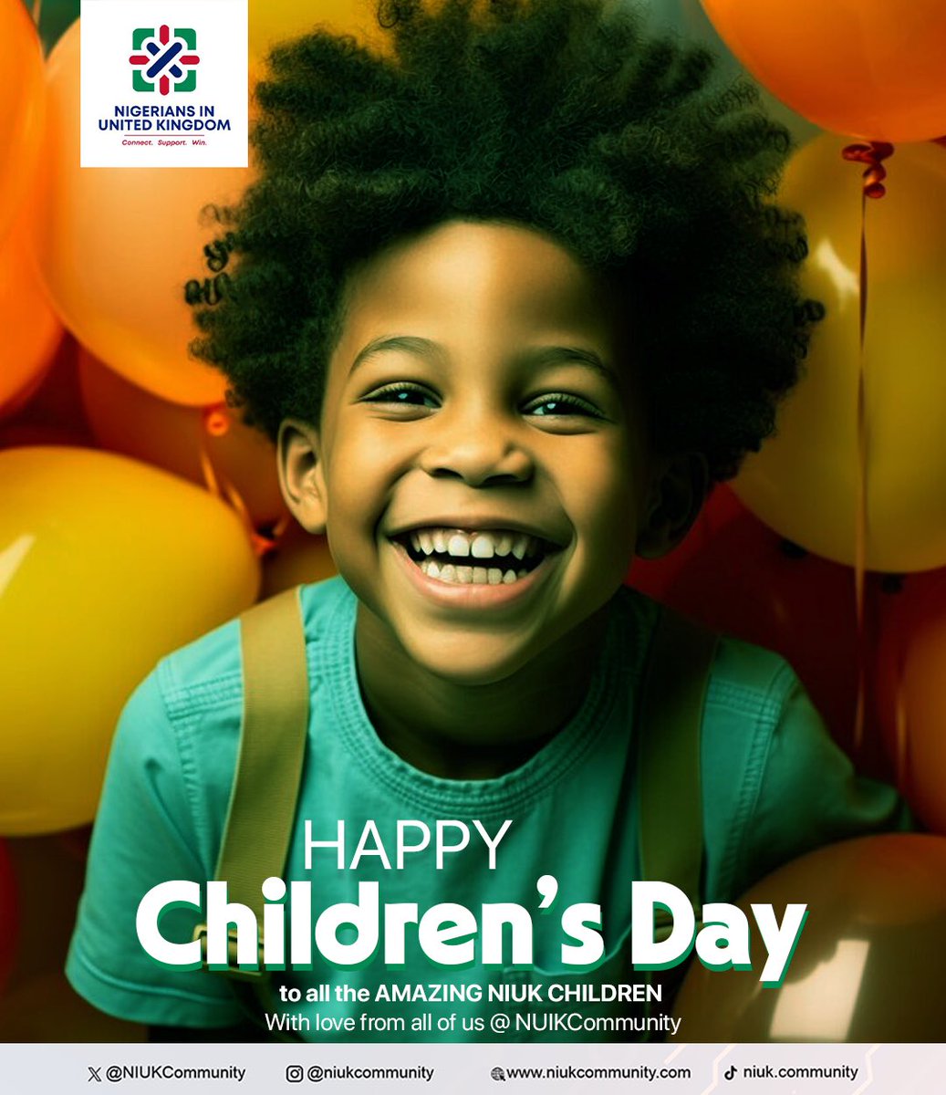 NIUKCommunity's tweet photo. HAPPY Children's Day to all the AMAZING NIUK CHILDREN! 🎉

With love from all of us @NUIKCommunity

#ChildrensDay #NIUKCommunity #CelebrateKids https://t.co/SpwY7rrBdC