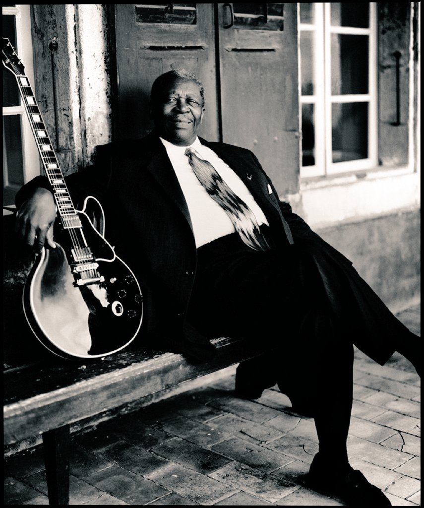 B.B. King with Lucille in Vicksburg, Mississippi, 2007. Photo by ©Kevin Westenberg