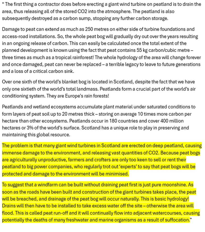 27/5/24. Scotland. Shetland peat slide during wind farm construction is an ominous warning. Peatland is the wrong place for wind farms, which we need, because of adverse climate and environmental impacts. See article by Struan Steveson quoted below. heraldscotland.com/opinion/243454…