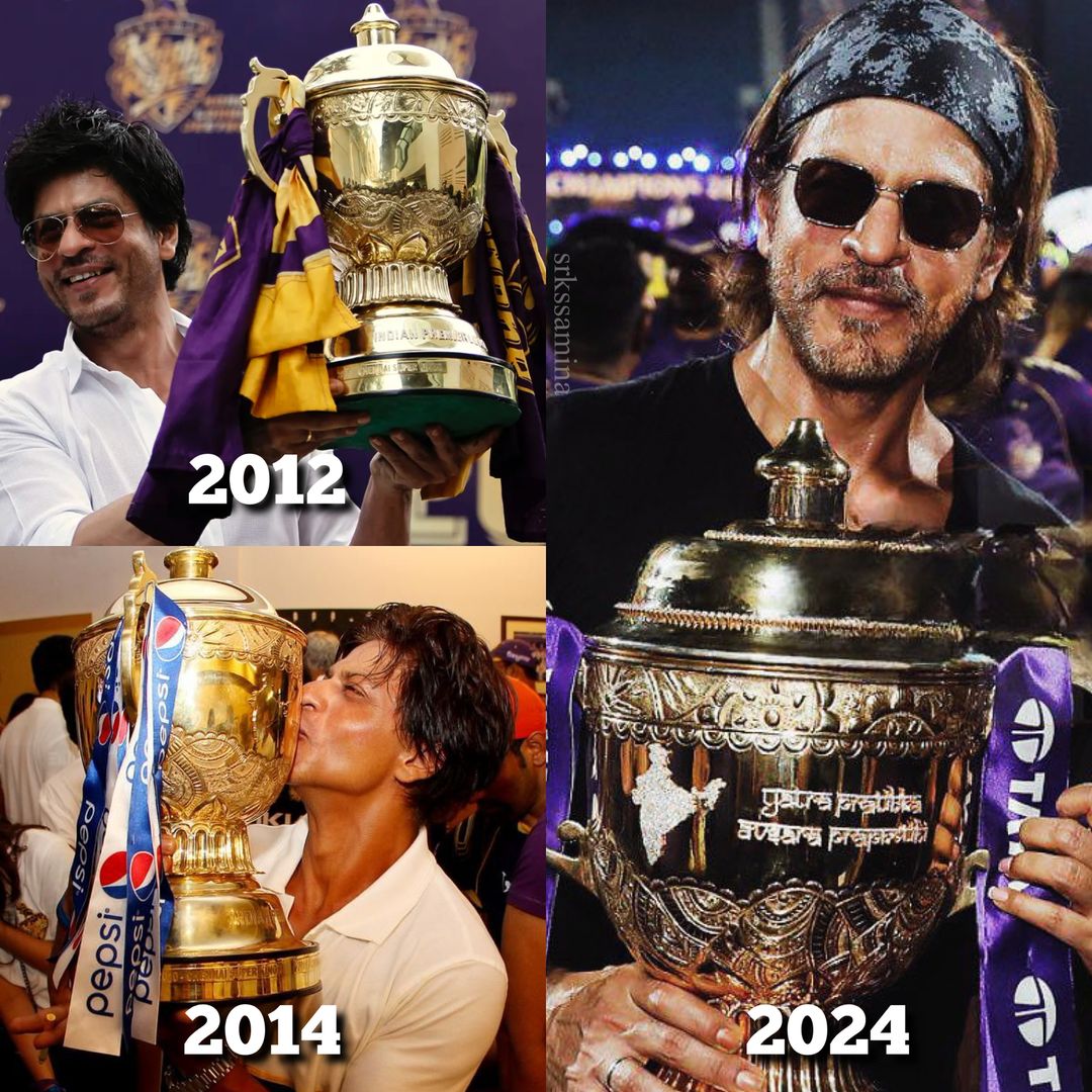 I was very happy to see the trophy in @iamsrk sir's hand for the 3rd time 🏆 3rd time champion ban gaye isse jyada aur kya khushi ki baat ho sakti hai 😻