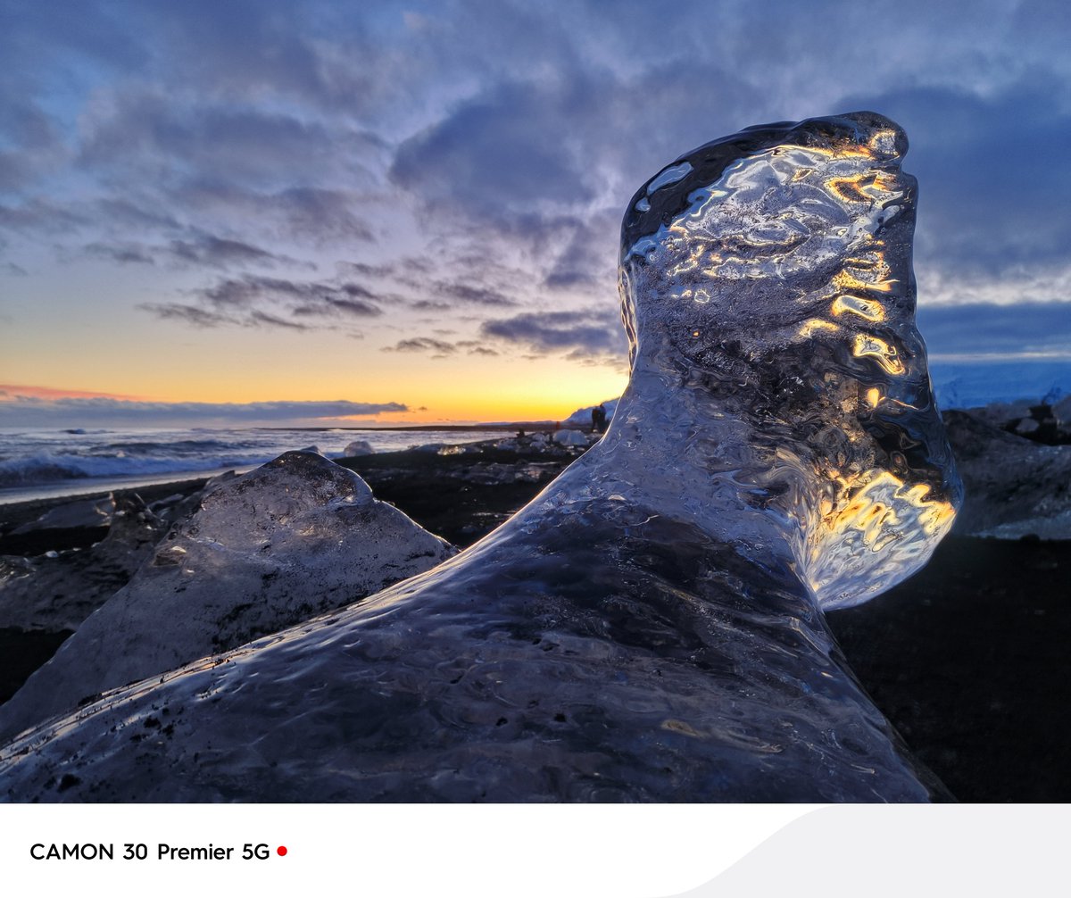 tecnomobile's tweet photo. Sparkling ice diamonds create a mesmerizing spectacle along the black sand shore. Shot on #CAMON30Premier5G.
#DualChipsVideoMaster #ExtremeAdventureExtraordinaryCapture
#ShotOnCAMON #TECNOCAMON30Series https://t.co/5dOxixmthm