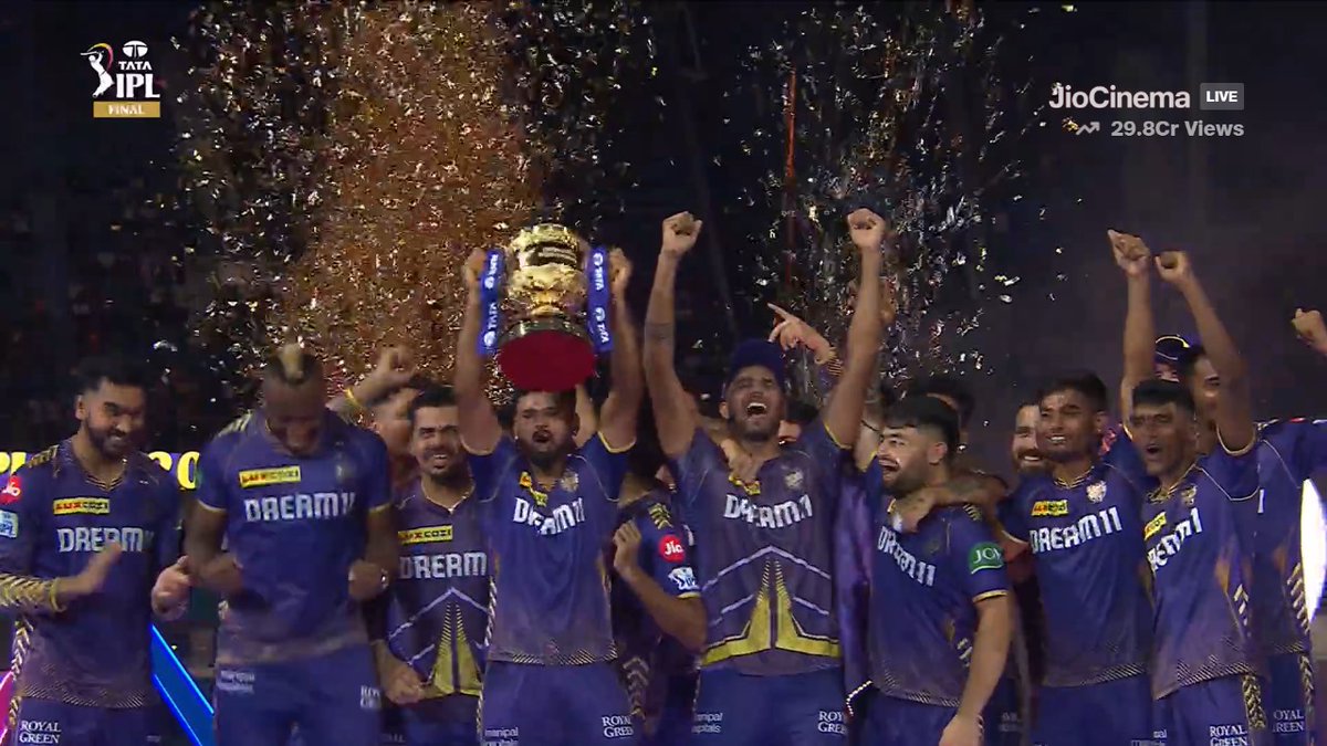 We can debate about strength and weakeness of this team with 2020 MI team, but when it comes to dominating the league , no team were ever that dominant from start to finish.
'KKR 2024 has the most dominating performance ever by a team in IPL '
#KKRvsSRH