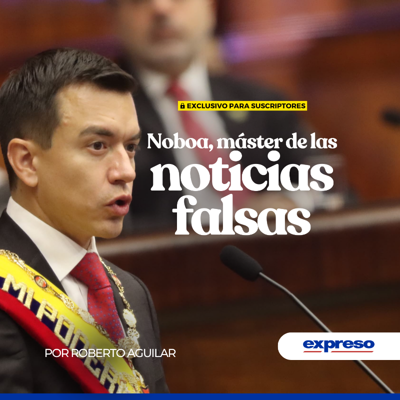 #URGENTE 
¡UN PINOCHO CON PLATAFORMAS! 
Noboa ha sido desmentido en innumerables ocasiones, solo sus novilovers están convencidos de que estamos en un “Nuevo Ecuador”