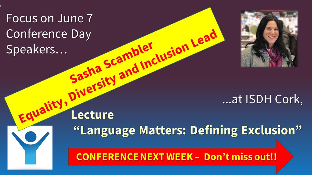 THE CONFERENCE IS NEXT WEEK - have you booked? - Don't miss Dr Sasha Scambler's talk! Dr Scambler is a sociologist focused on healthcare & disability. Learn more & book here: isdh.ie/conference-202… #specialcaredentistry #ISDHCork24