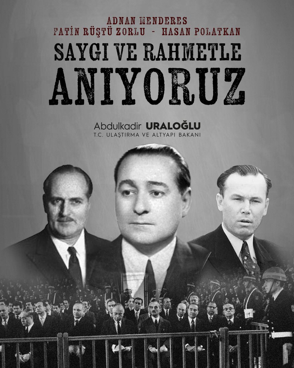 Cumhuriyet tarihimizin kara lekelerinden 27 Mayıs Darbesi’nin 64. yıl dönümünde Adnan Menderes’i ve dava arkadaşlarını saygıyla ve rahmetle anıyorum. Aziz milletimiz yıllar geçse de Adnan Menderes ve arkadaşlarını unutmayacak… Millet iradesine ve demokrasiye yapılan tüm