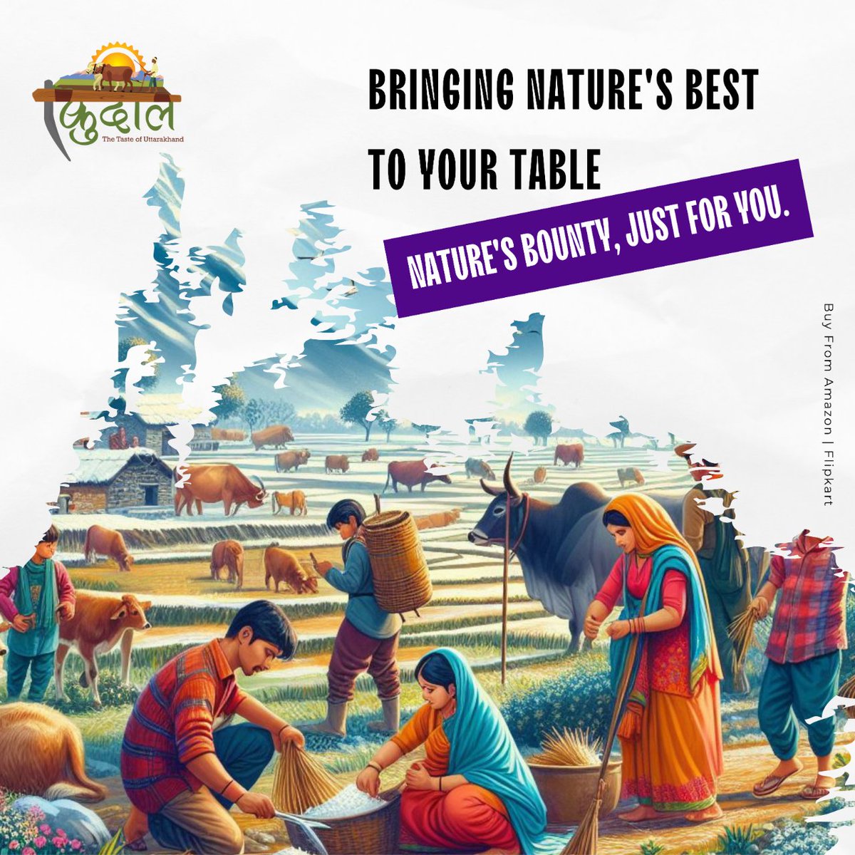 Savor the fresh taste of Uttarakhand with our handpicked products—nature's bounty, just for you.

#Uttarakhand #FreshProducts #PureNature #WholesomeLiving #NaturalGoodness #HealthyEating #Organic #SustainableLiving #FarmToTable #EcoFriendly
