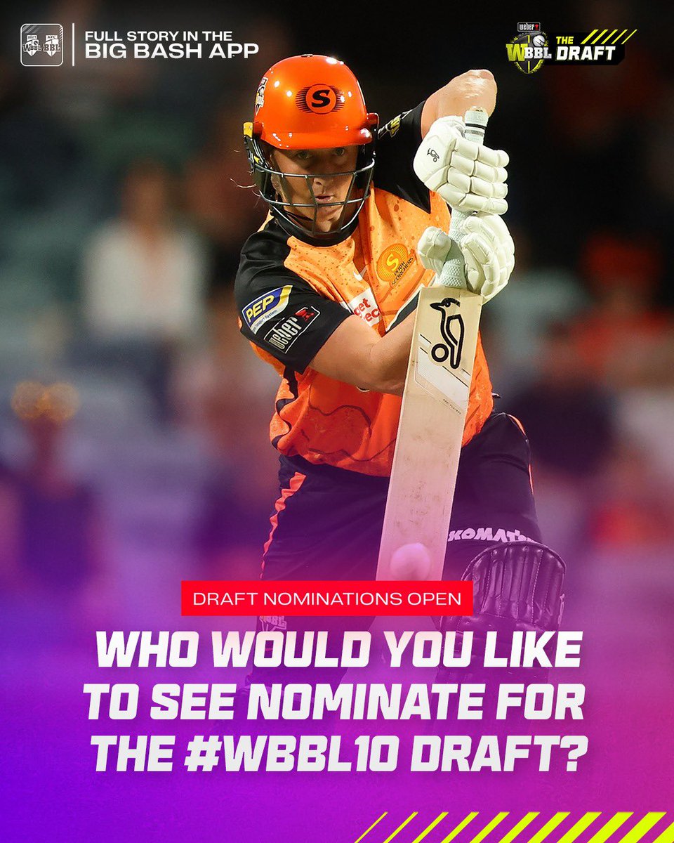 BREAKING: Player nominations are now open for the #WBBL10 Draft!