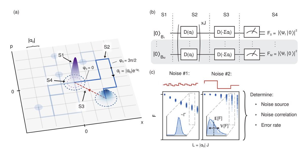 Excited to share our new preprint: arxiv.org/abs/2405.15237

We adapt a randomized benchmarking-like protocol to bosonic modes to efficiently characterize a noise source, its strength and its correlation.