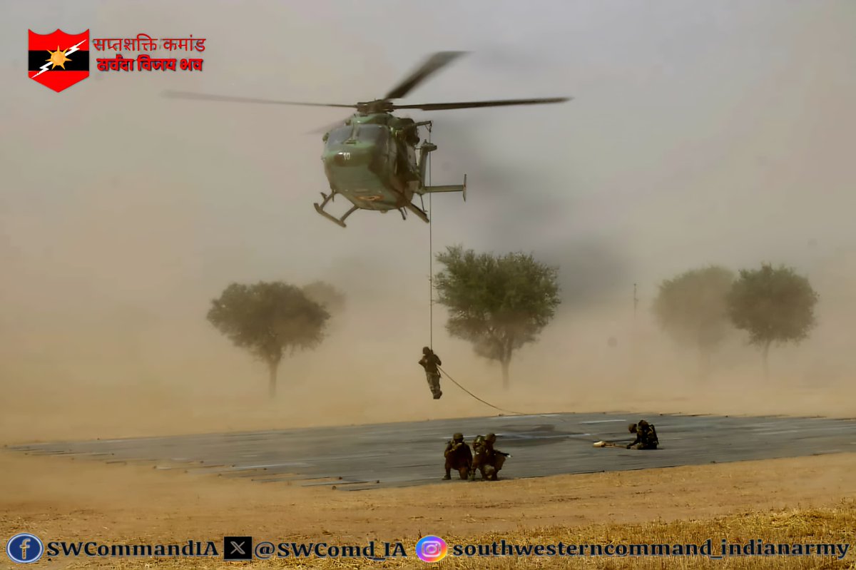 'Challenging the vagaries of weather and terrain in the Thar Desert' #IndianArmy exemplifies perseverance and determination. Training for Excellence and Victory! #MondayMotivation #OnPathToTransformation #IndianArmy @adgpi @HQ_IDS_India