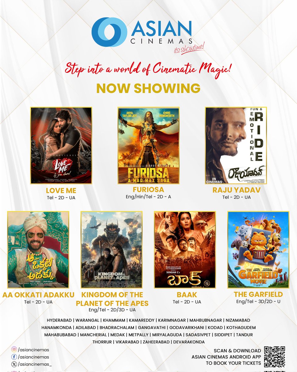 Step into the world of Cinematic Magic at Asian Cinemas! #NowShowing