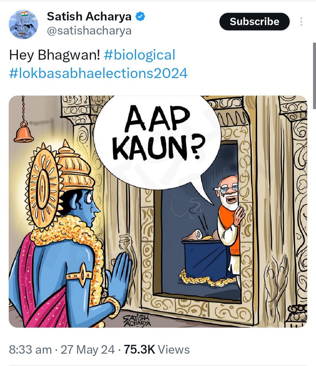 This is unacceptable. This Congressi slave @satishacharya has crossed all the limits this time. This is an insult of our Aradhya Prabhu Shri Ram...

Can anyone get away by making similar cartoons on other communities?
