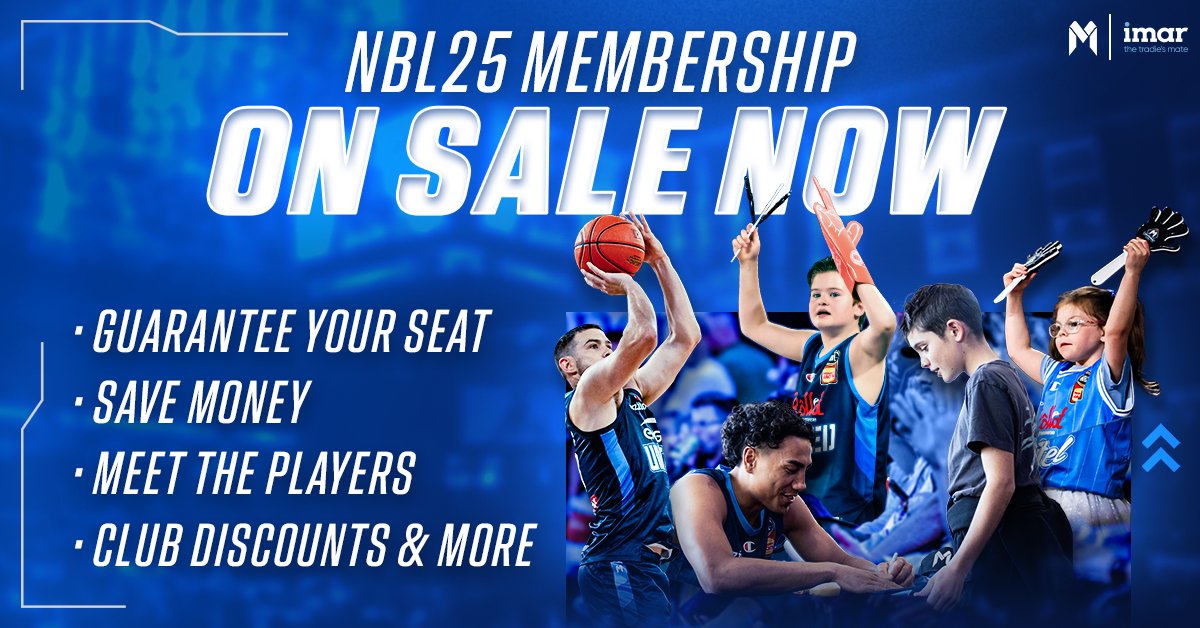 NBL25 Memberships are on sale now! 💙🔥 Lock in your seat at every home game with a full season membership. Find out more about the member benefits for NBL25 here: brnw.ch/21wKacF