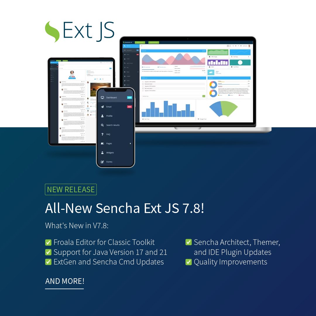 🚀 The latest Ext JS 7.8 is here! Boost your web app development