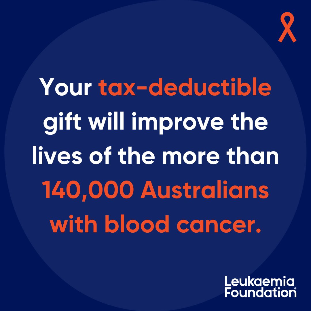 🌏Today is #WorldBloodCancerDay

🩸One in 12 Australians will be diagnosed with blood cancer.

On this World Blood Cancer Day, please give a tax-deductible gift to our Tax Appeal before June 30.

📲To make a tax-deductible donation, visit bit.ly/4by0xSt