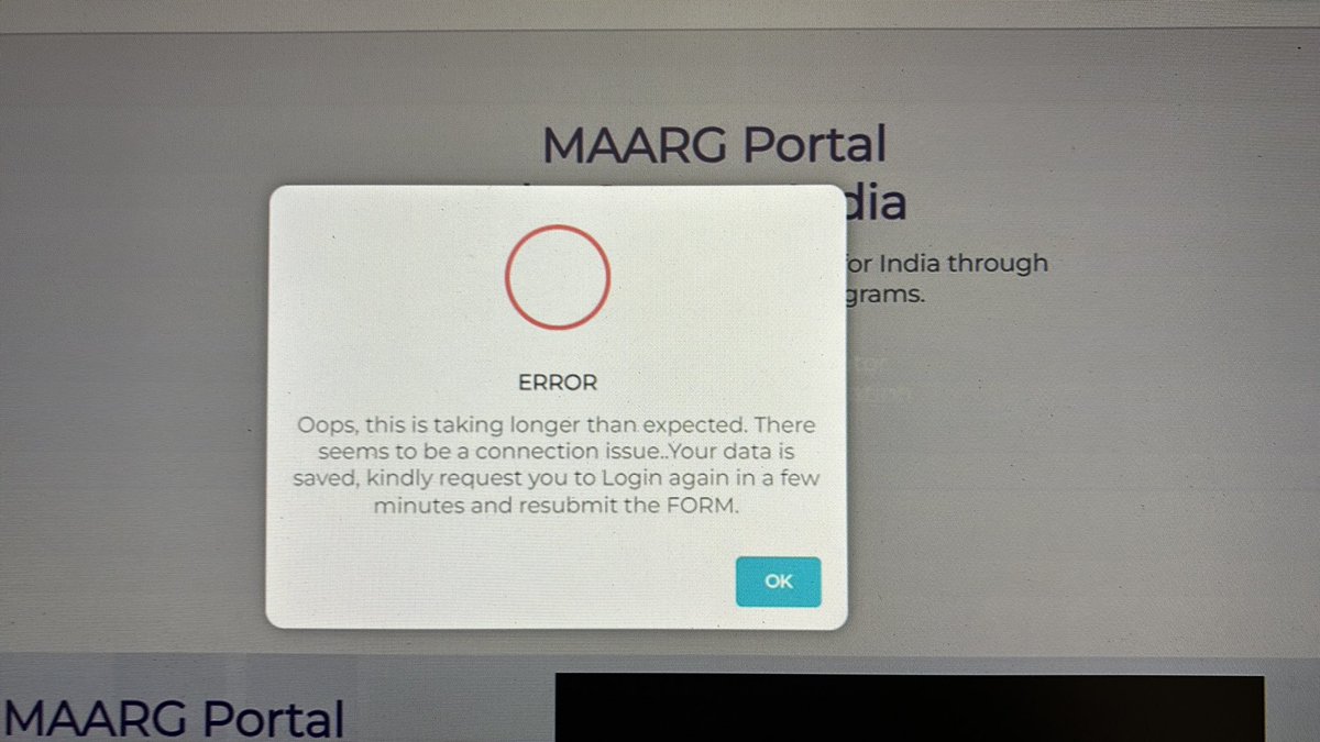 tryambakchatrg's tweet photo. @startupindia @DPIITGoI 
MARG platform is showing form submission Server Error for past 15 days. Sent email with screenshot 7 days back no response. https://t.co/c82XZoRmtE