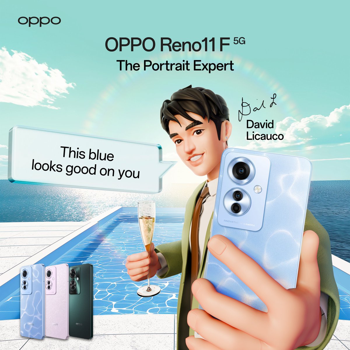 Join @davidlicauco in capturing breathtaking summer sunsets with the all-new #OPPOReno11F5G! Available in Ocean Blue, Coral Purple, and Palm Green for just P18,999. 🌅 Shop for yours now! tinyurl.com/OPPO-Reno11F5G… #ThePortraitExpert #OPPOReno11Series5G #StandOutInPortrait