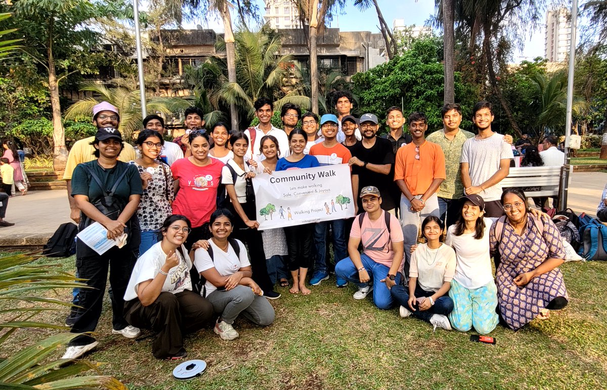 #CommunityWalk 
We finished the last non-public walk before monsoon with the youth of @brmworld last Saturday! Students aged 18-22, 70% of whom statistically depend on walking as a mode of transport, learned about the IRC design guidelines for walkways and envisioned better