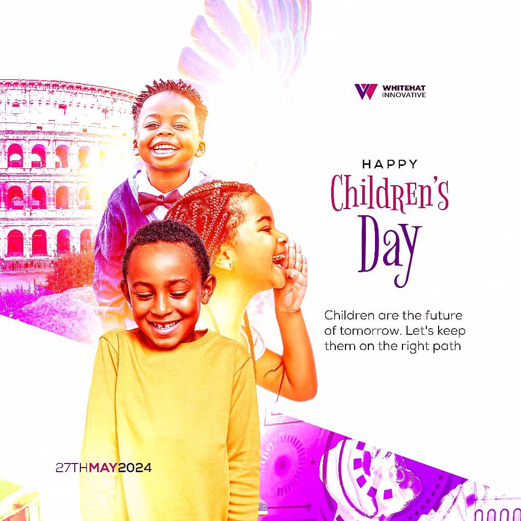 Join #whitehatinnovative today as we shine the light on the next generation of changemakers! Happy Children's Day💜 We celebrate you🤗