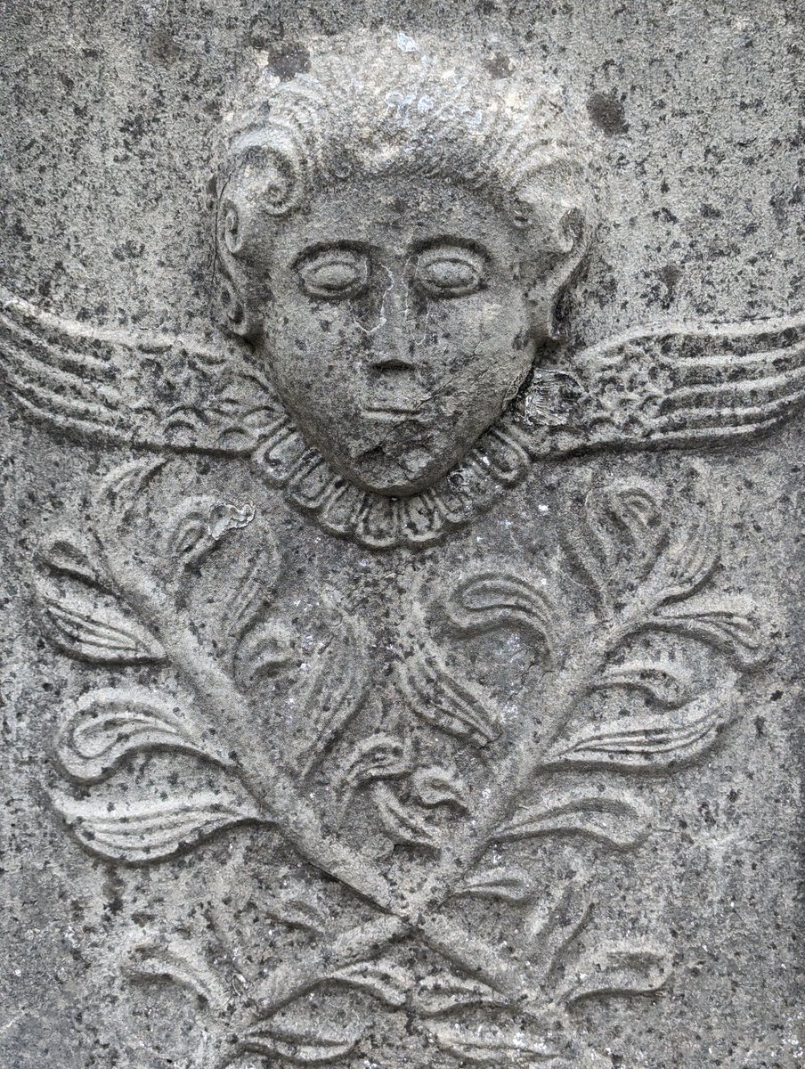 From an unmarked grave slab in Sligo Abbey. Really nicely detailed carving. Someone was honoured by this.

#mementomorimonday #mementomori #graveslabs #tombstones #sligo #ireland 
#medievalmonday #monumentmonday
