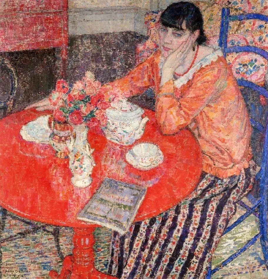 ⁀⋱‿ Buenos días ¿ Café ☕️? 🎨 Léon de Smet (Bélgica, 1881 - 1966)