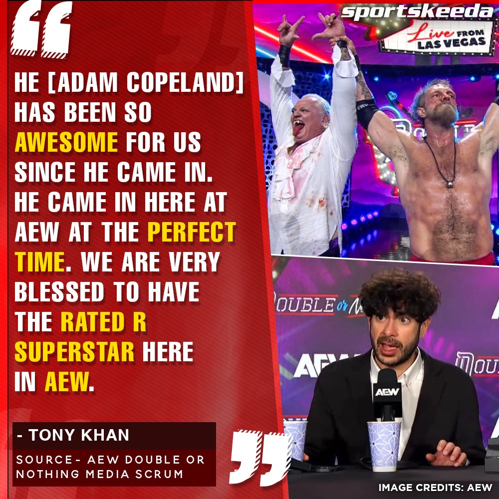 #TonyKhan feels blessed to have #AdamCopeland as a part of #AEW. #AEWDoN