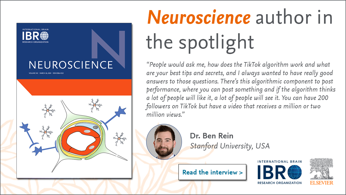 “What makes TikTok tick? – How a Neuroscientist Unlocked the Secrets of a Social Media Platform to Communicate Science More Effectively” Read an interview with @IBROjournals Neuroscience author, Dr. Dr. Ben Rein > spkl.io/601544NdT @IBROorg