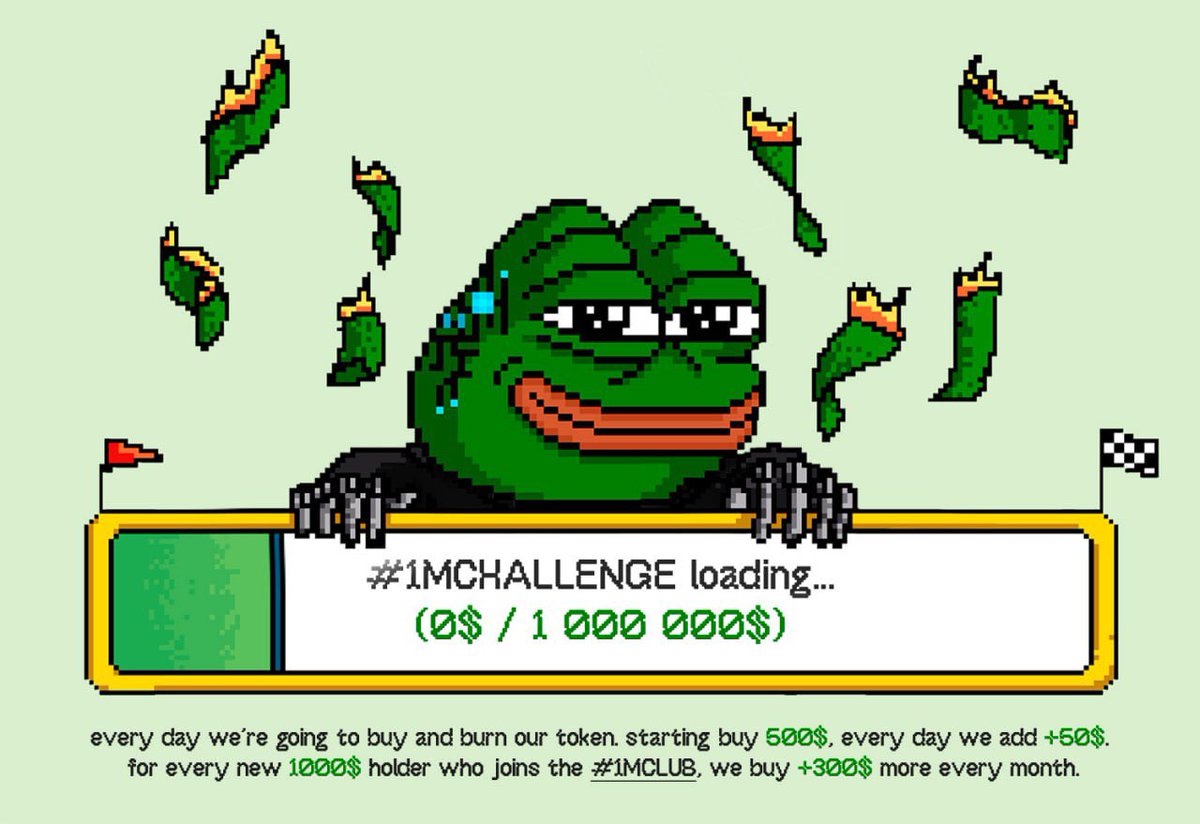 nextgenpepe's tweet photo. 🐸 WELCOME TO THE NEXT GEN $PEPE!

🐸 PRESENTING THE REVOLUTIONARY, LONG-TERM GROWTH MODEL!

🐸 #1MCHALLENGE — DAILY BUY &amp; INSTANT BURN UNTIL WE BUY $1M.
🟩 BUYS EVERY DAY AT 04:20PM UTC
🟩 STARTING BUY: 500$
🟩 DAILY INCREASE: 50$
🟩 BUY BOOST: 300$ MONTHLY FOR NEW $1K HOLDERS. https://t.co/nC06joxawO