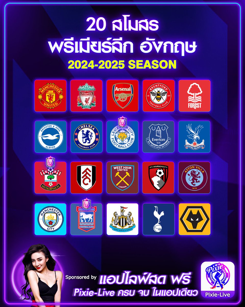 20 สโมสรพรีเมียร์ลีก ประจำฤดูกาล 2024/2025🏆⚡️
ครบแล้ว สรุป '3 ทีมน้องใหม่พรีเมียร์ลีก'
1.เลสเตอร์ ซิตี้
2.อิปสวิช ทาวน์
3.เซาแธมป์ตัน

🔗 Pixie-กลุ่มฟรี : t.me/pixiethaifree

#PixieLive #Pixieประเทศไทย #เซาแธมป์ตัน #พรีเมียร์ลีก #ลีดส์ #น้องใหม่พรีเมียร์ลีก