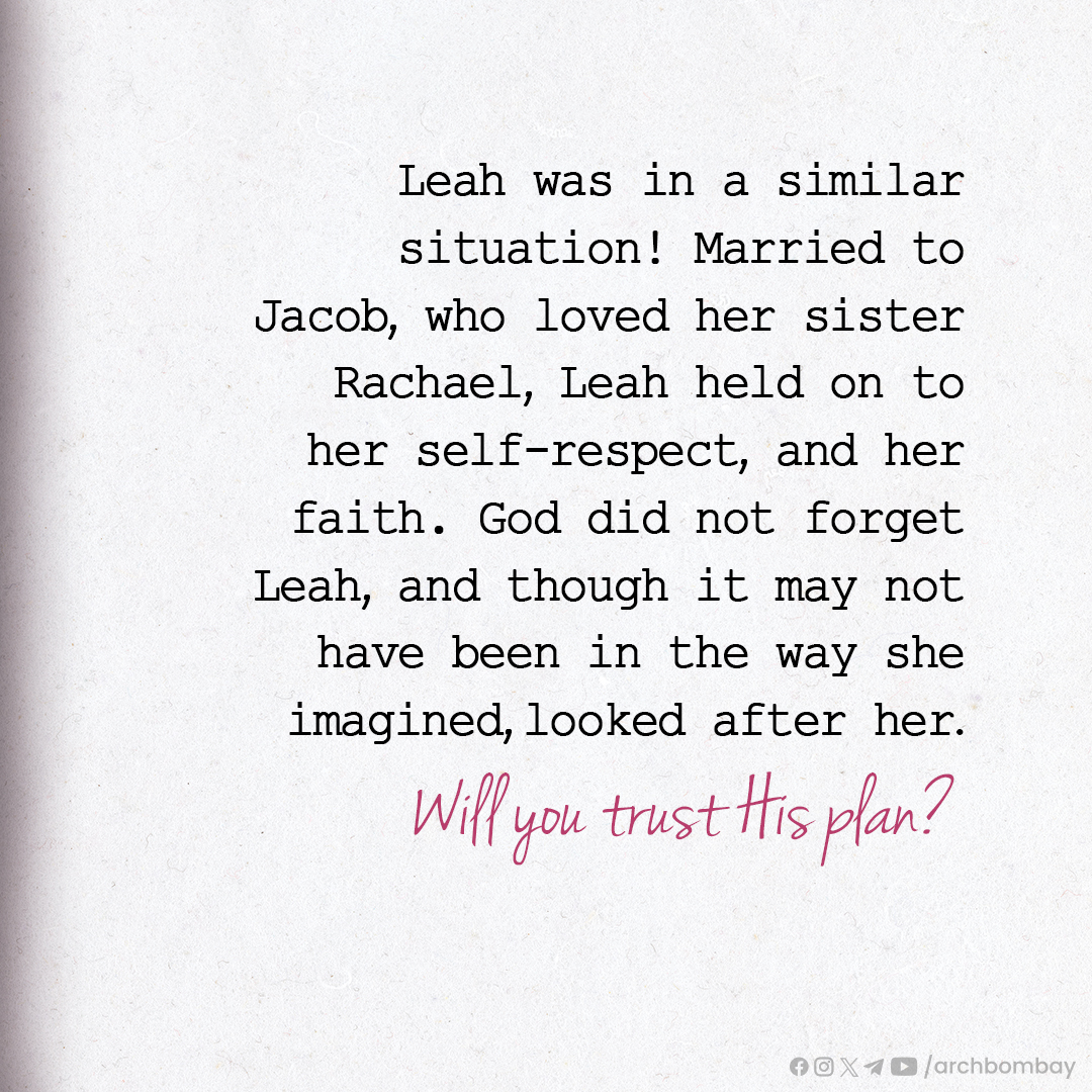 Would you like to know Leah’s whole story? Read Genesis 29 #ModernProblemsTimelessSolutions