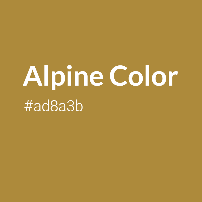 Alpine color #ad8a3b A Cool Color with Yellow hue! 
 Tag your work with #crispedge 
 crispedge.com/color/ad8a3b/ 
 #CoolColor #CoolYellowColor #Yellow #Yellowcolor #Alpine #Alpine #color #colorful #colorlove #colorname #colorinspiration