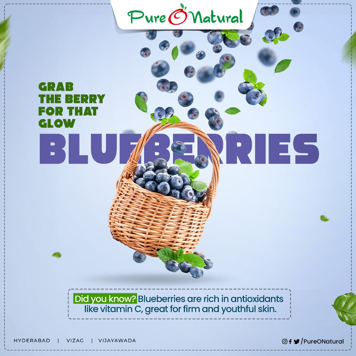 Grab the Berry! 🫐

#Blueberries #FarmFresh #FreshVegetables #FreshFruits